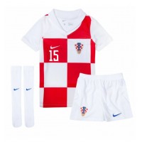 Echipament fotbal Croaţia Mario Pasalic #15 Tricou Acasa European 2024 pentru copii maneca scurta (+ Pantaloni scurti)